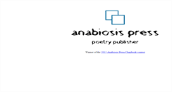 Desktop Screenshot of anabiosispress.org